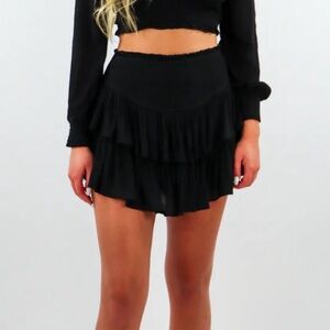 Brand New Rock N Rags Black Ruffled skirt with tags: cute and great quality